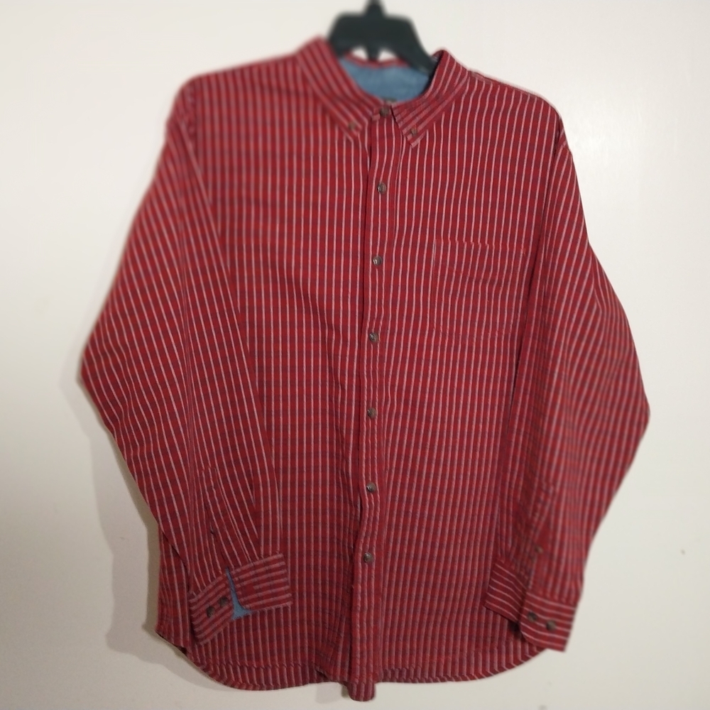 Schmidt Work Wear 2X Red Casual Button Down Shirt with Classic Collar